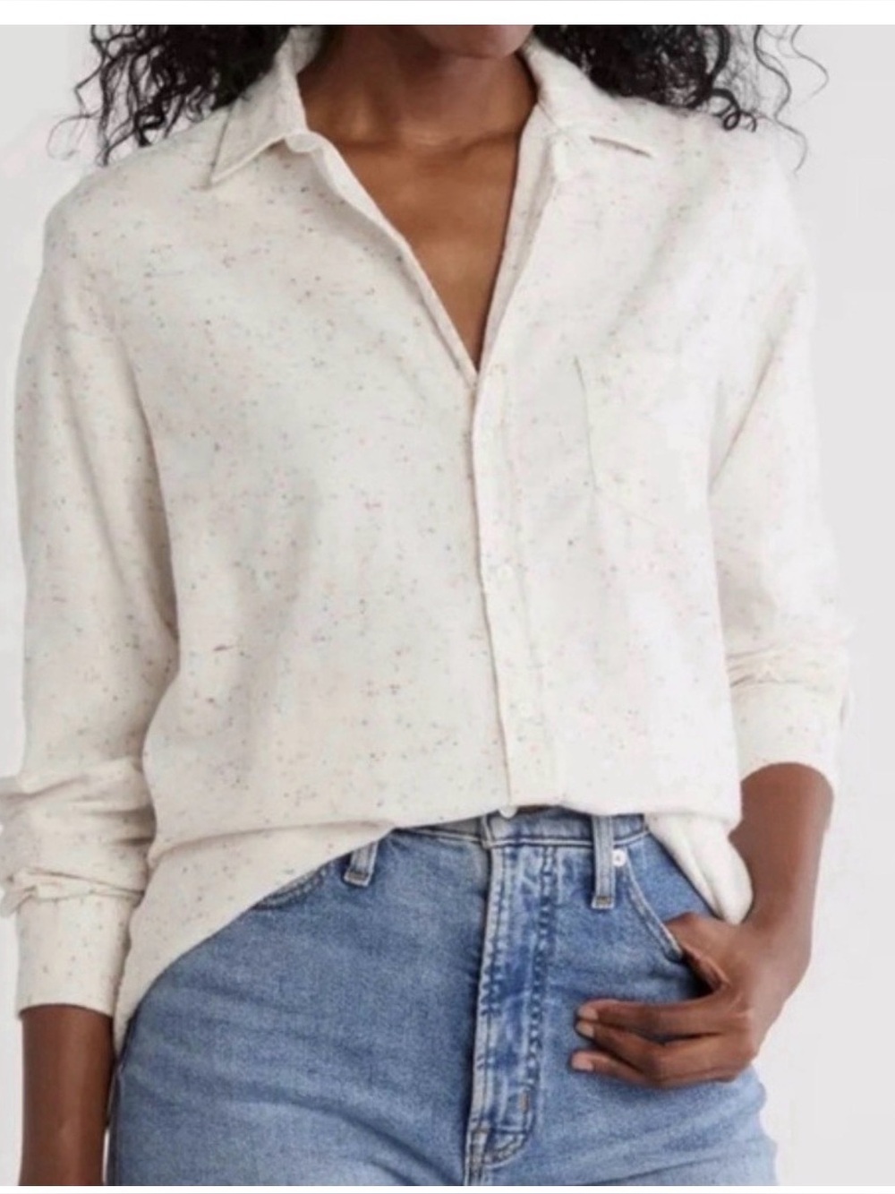 ⭐️NWT Frank & Eileen Speckled Button down Long Sleeve Top⭐️